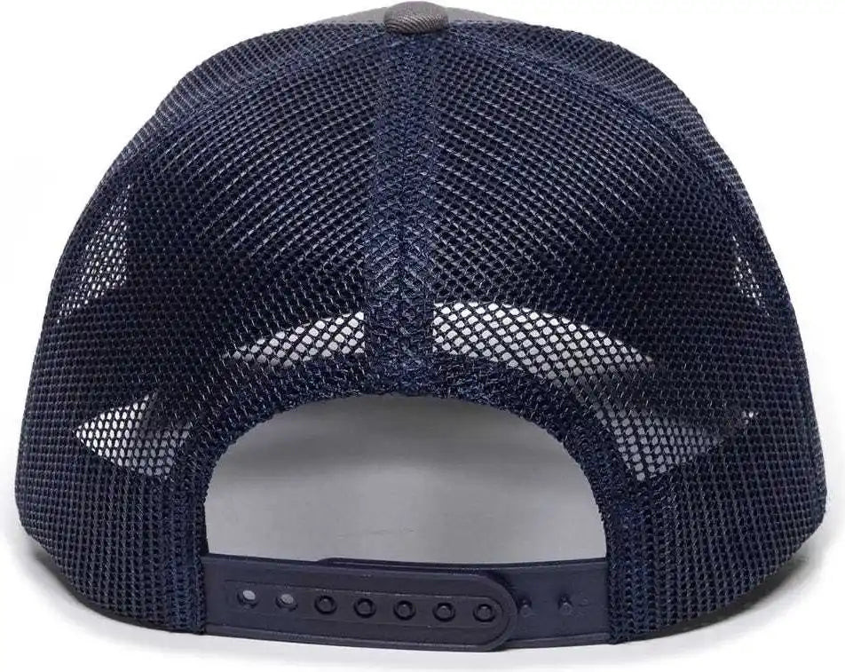 Oc Sports Oc771 Adjustable Mesh Back Cap - Charcoal Navy - Dark Gray / 6 7/8’’ - 7 1/2’’