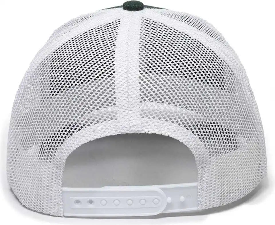Oc Sports Oc771 Adjustable Mesh Back Cap - Dark Green White