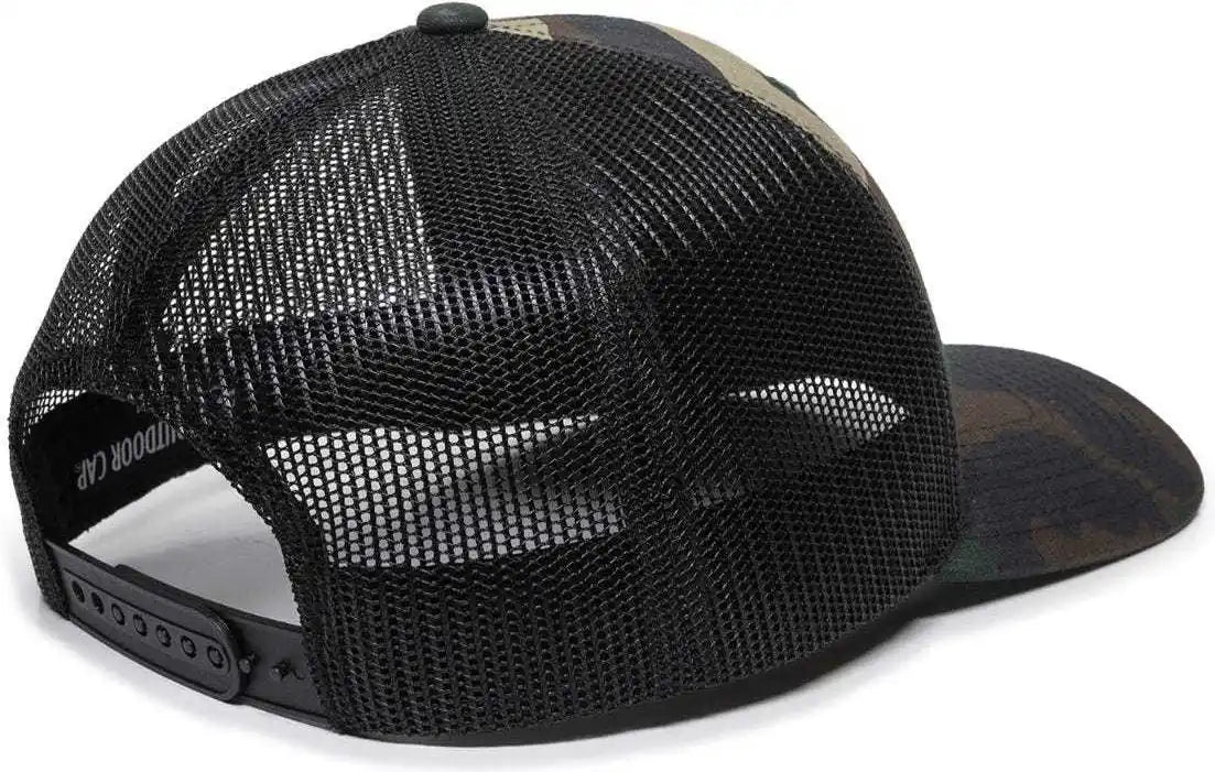 Oc Sports Oc771 Adjustable Mesh Back Cap - Generic Camo Black - Green / 6 7/8’’ - 7 1/2’’