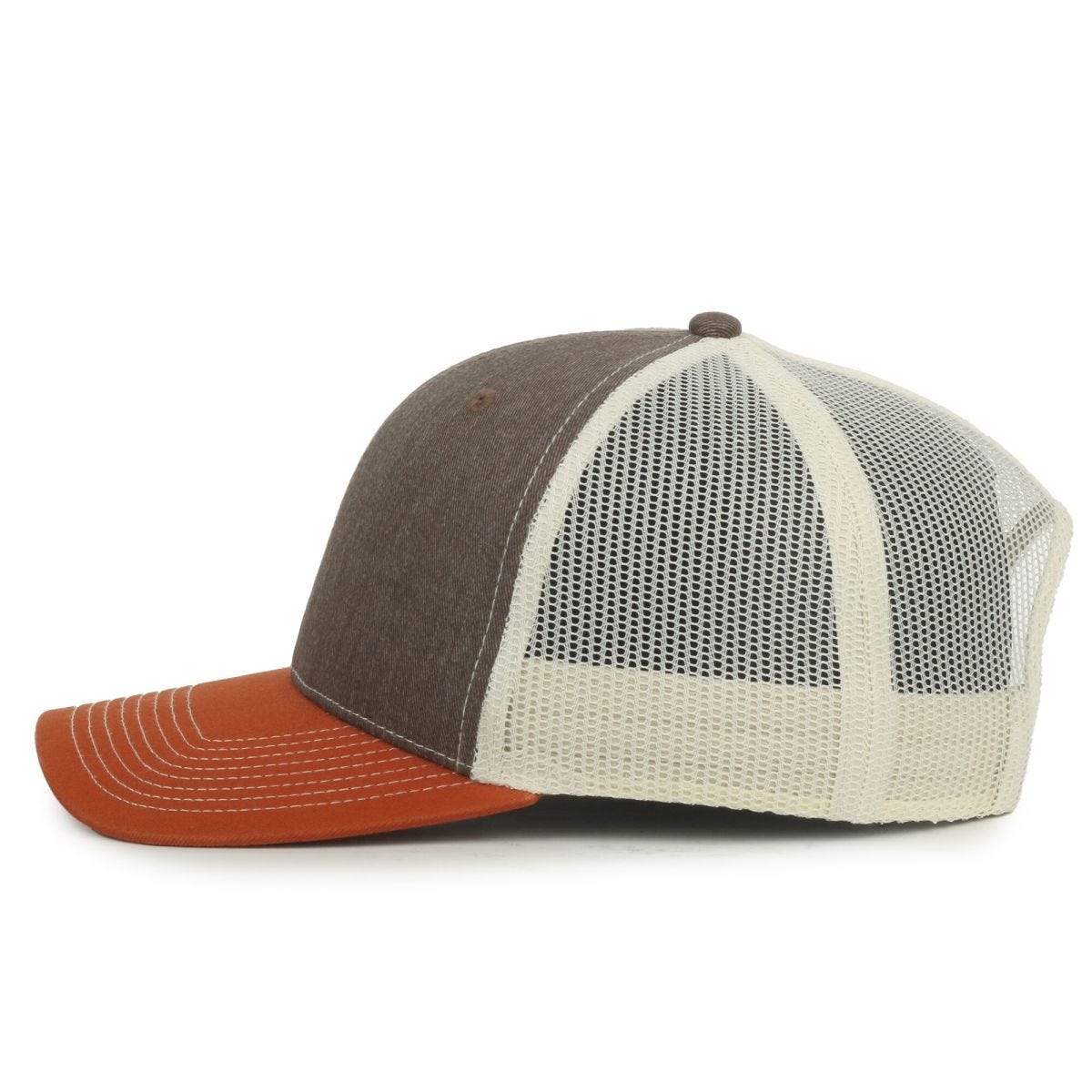 Oc Sports Oc771 Adjustable Mesh Back Cap - Heathered Brown Putty Rust