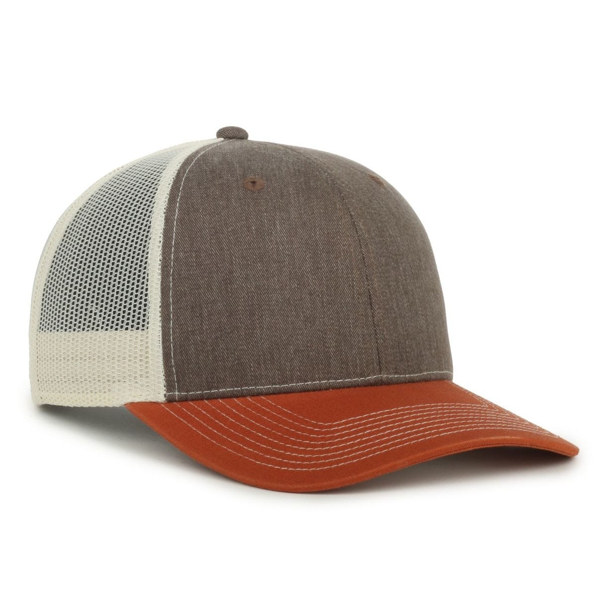 Oc Sports Oc771 Adjustable Mesh Back Cap - Heathered Brown Putty Rust