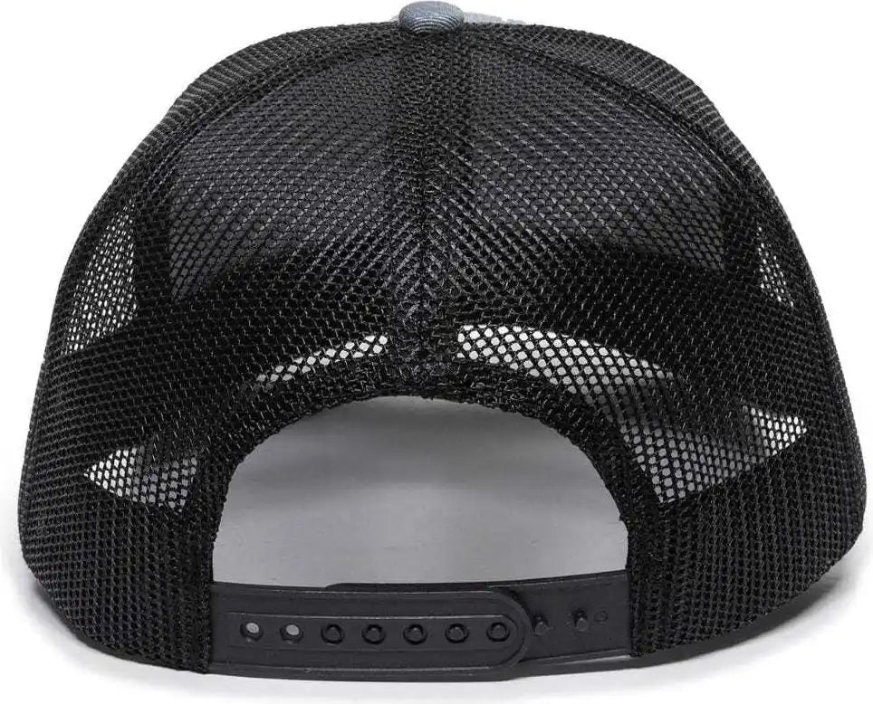 Oc Sports Oc771 Adjustable Mesh Back Cap - Heathered Gray Black - 6 7/8’’ - 7 1/2’’