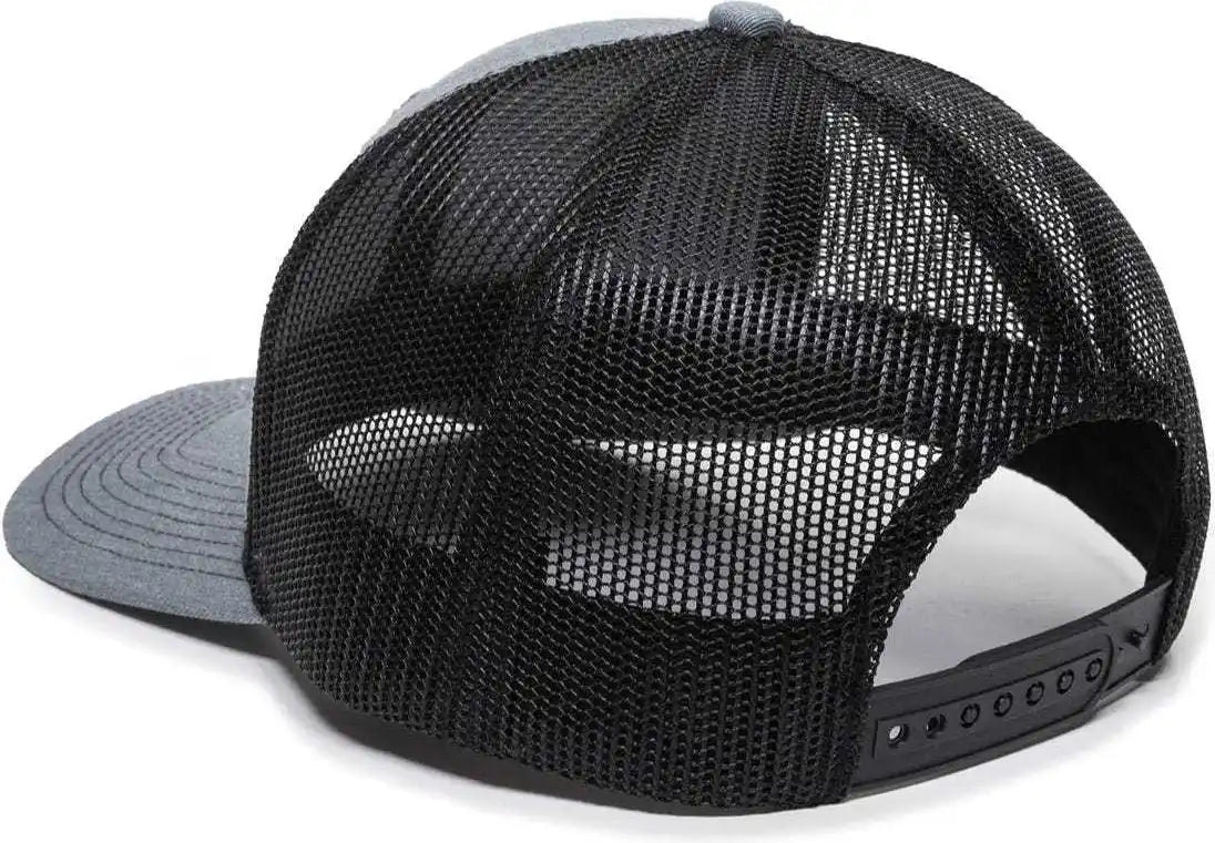 Oc Sports Oc771 Adjustable Mesh Back Cap - Heathered Gray Black