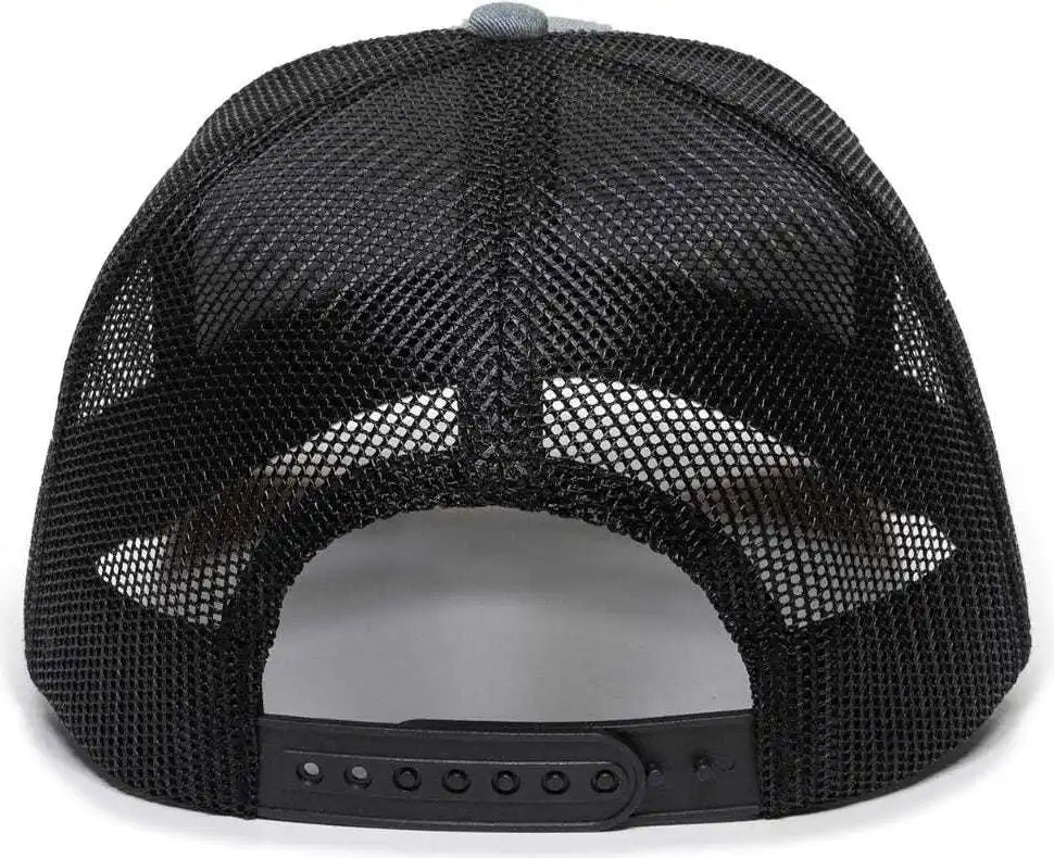 Oc Sports Oc771 Adjustable Mesh Back Cap - Heathered Gray Black Old Gold - 6 7/8’’ - 7 1/2’’