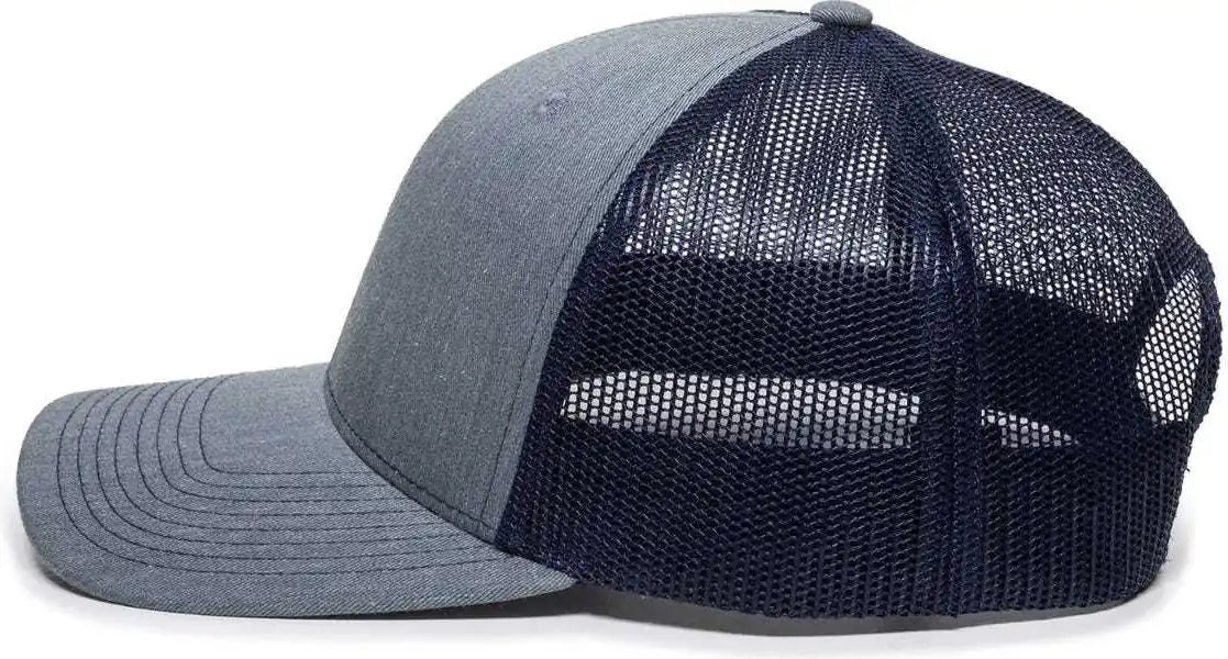 Oc Sports Oc771 Adjustable Mesh Back Cap - Heathered Gray Navy - 6 7/8’’ - 7 1/2’’