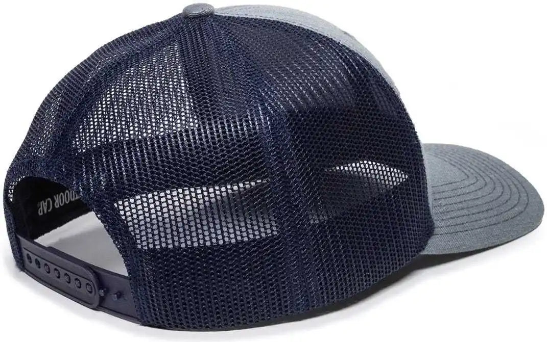 Oc Sports Oc771 Adjustable Mesh Back Cap - Heathered Gray Navy - 6 7/8’’ - 7 1/2’’