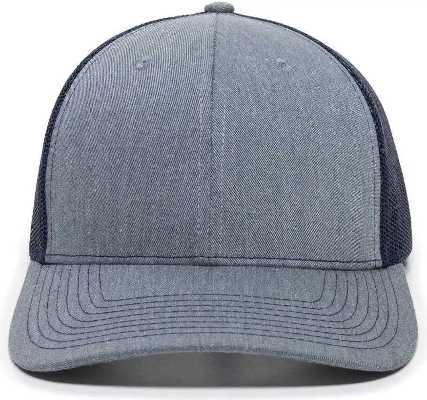 Oc Sports Oc771 Adjustable Mesh Back Cap - Heathered Gray Navy - 6 7/8’’ - 7 1/2’’