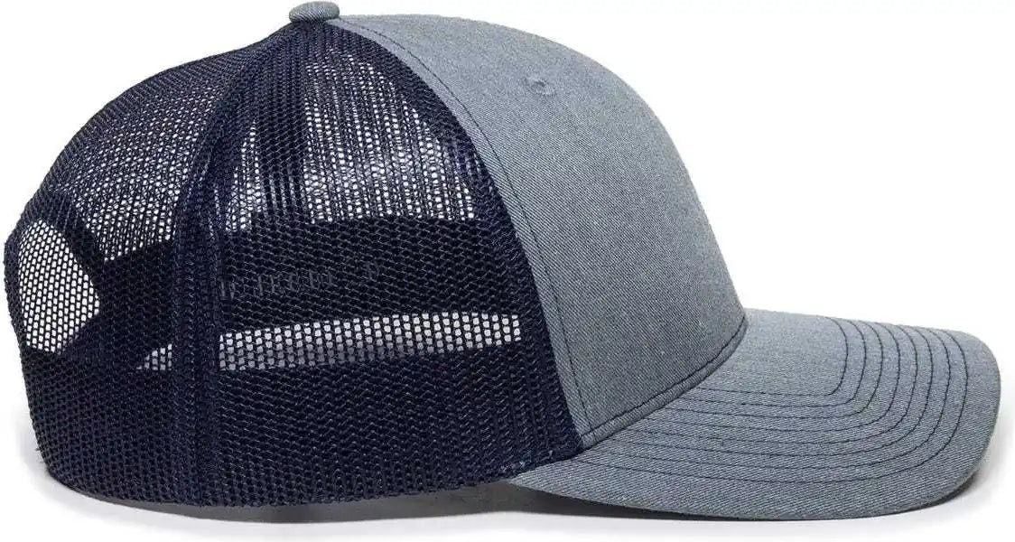 Oc Sports Oc771 Adjustable Mesh Back Cap - Heathered Gray Navy - 6 7/8’’ - 7 1/2’’