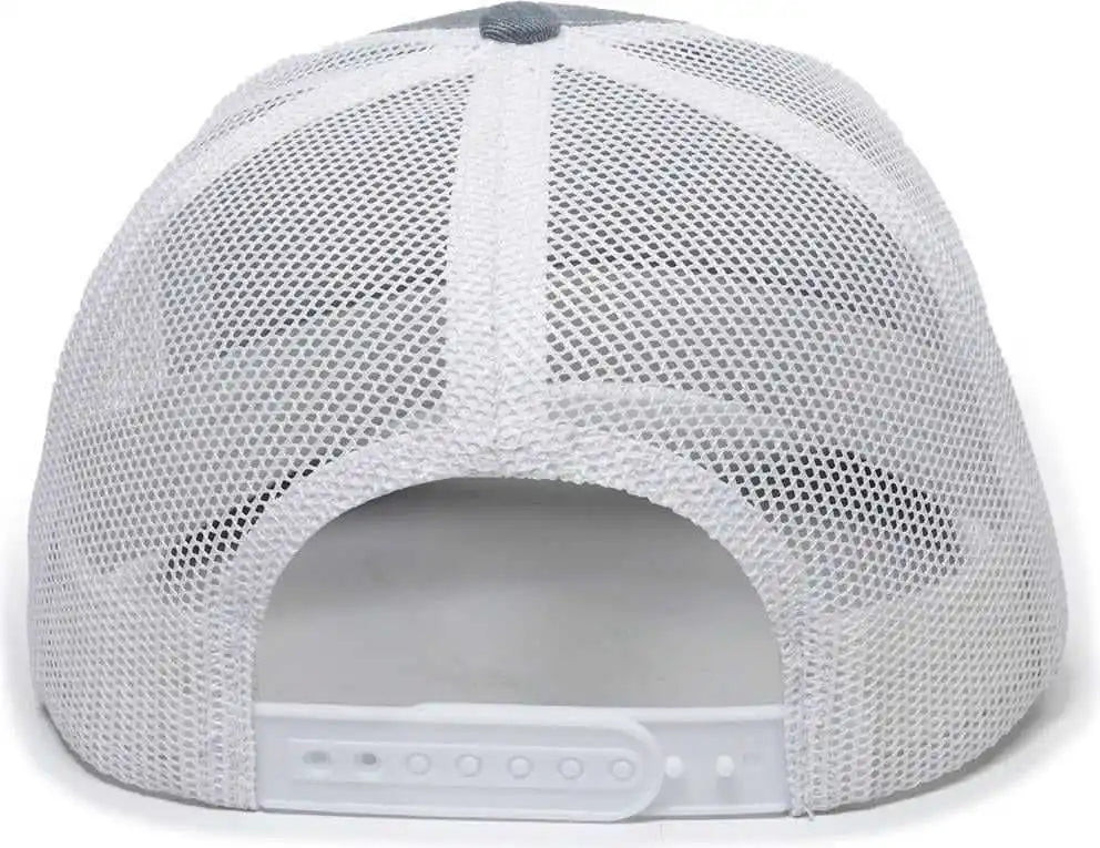 Oc Sports Oc771 Adjustable Mesh Back Cap - Heathered Gray White - Xl