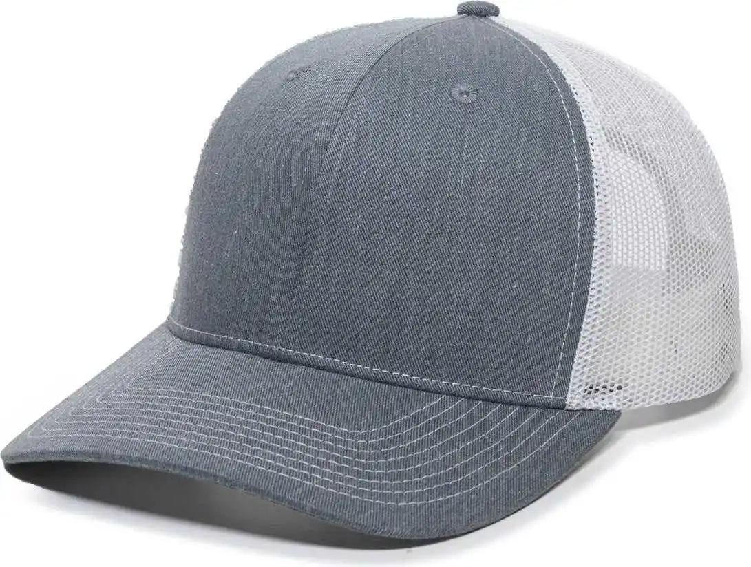 Oc Sports Oc771 Adjustable Mesh Back Cap - Heathered Gray White