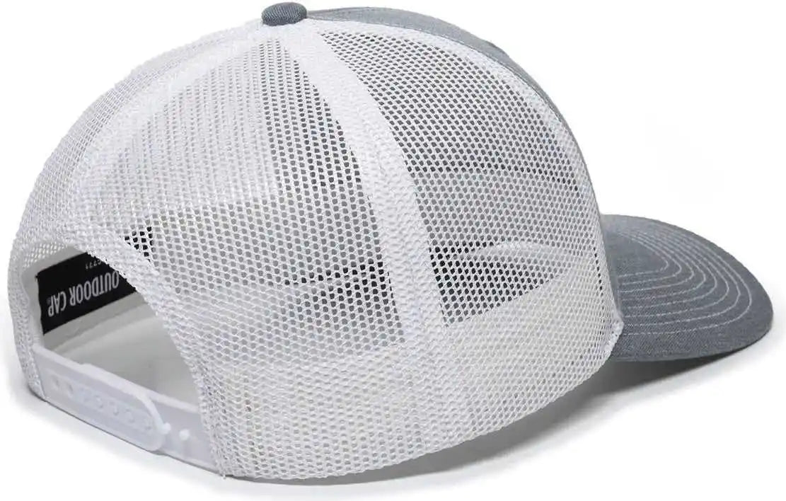 Oc Sports Oc771 Adjustable Mesh Back Cap - Heathered Gray White
