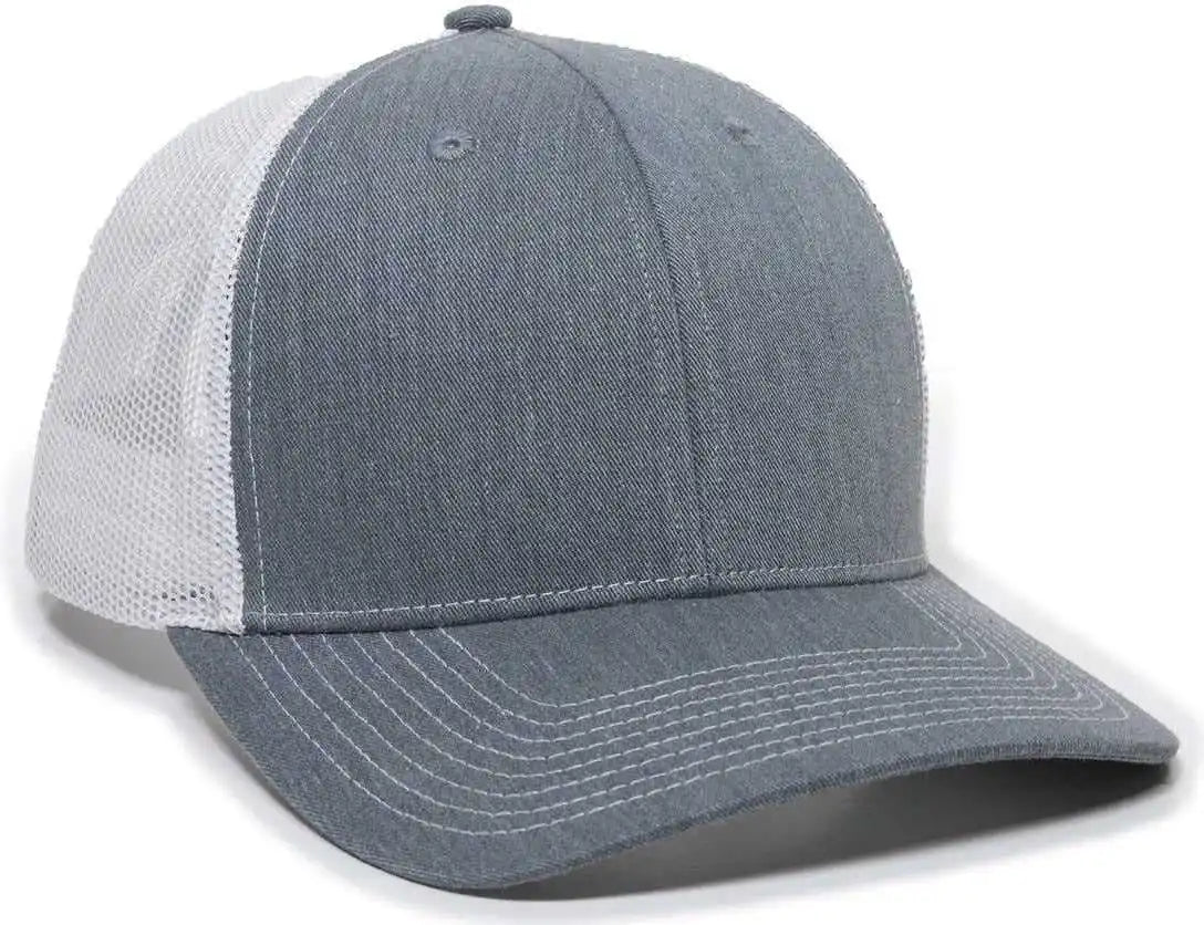 Oc Sports Oc771 Adjustable Mesh Back Cap - Heathered Gray White - Xl