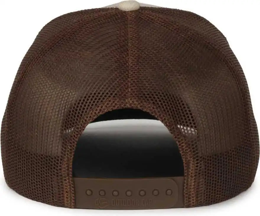 Oc Sports Oc771 Adjustable Mesh Back Cap - Heathered Stone Brown Olive - Osfm