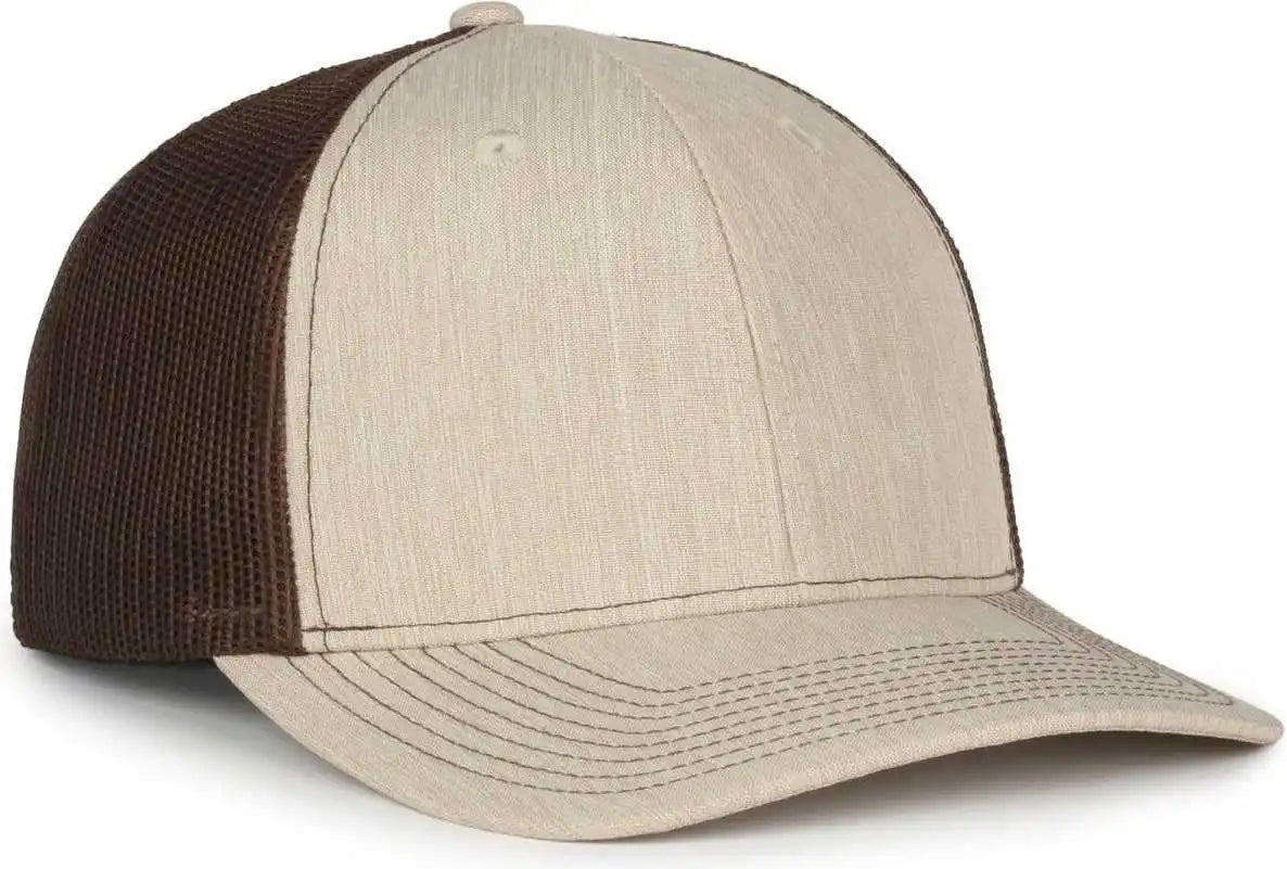 Oc Sports Oc771 Adjustable Mesh Back Cap - Heathered Stone Brown - Osfm