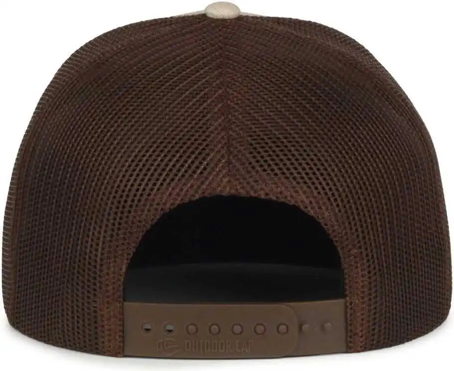 Oc Sports Oc771 Adjustable Mesh Back Cap - Heathered Stone Brown Ln Ocean Blue - Osfm