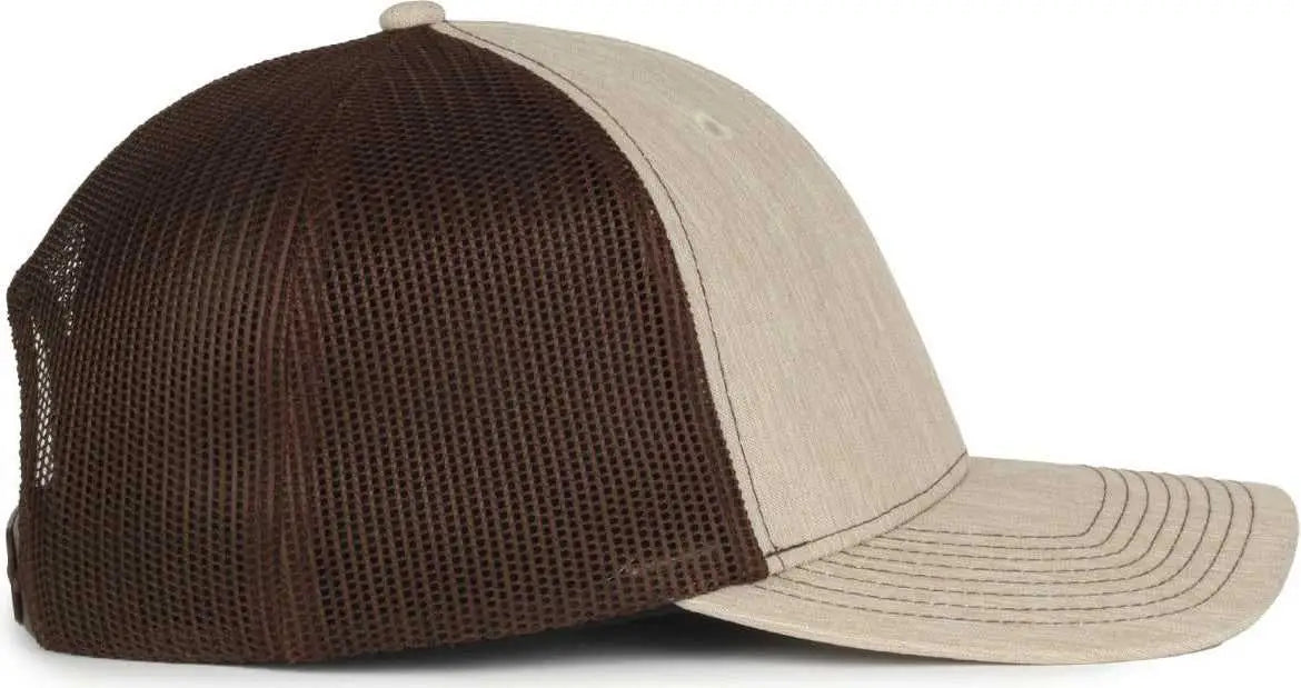 Oc Sports Oc771 Adjustable Mesh Back Cap - Heathered Stone Brown - Osfm