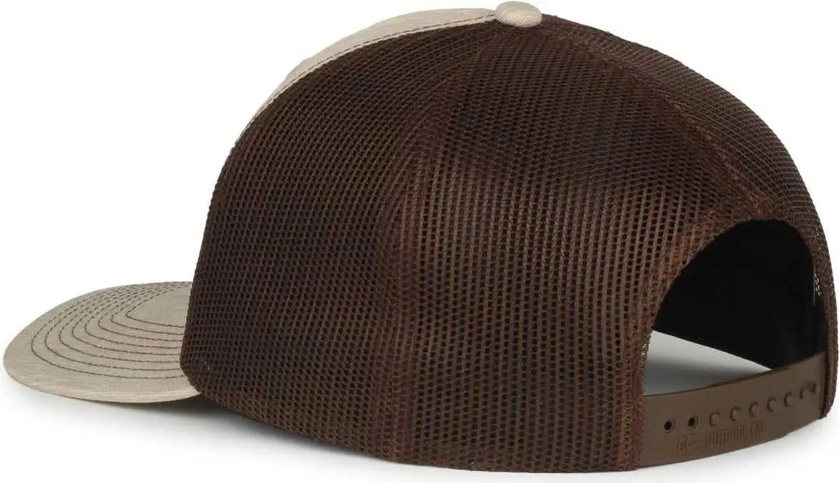 Oc Sports Oc771 Adjustable Mesh Back Cap - Heathered Stone Brown - Osfm