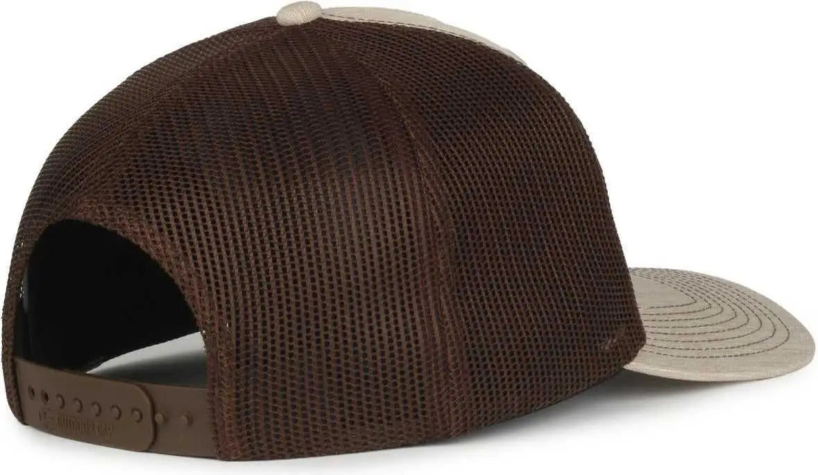 Oc Sports Oc771 Adjustable Mesh Back Cap - Heathered Stone Brown - Osfm