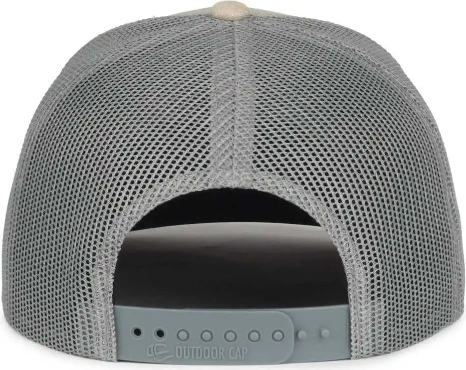 Oc Sports Oc771 Adjustable Mesh Back Cap - Heathered Stone Gray Maroon - Osfm
