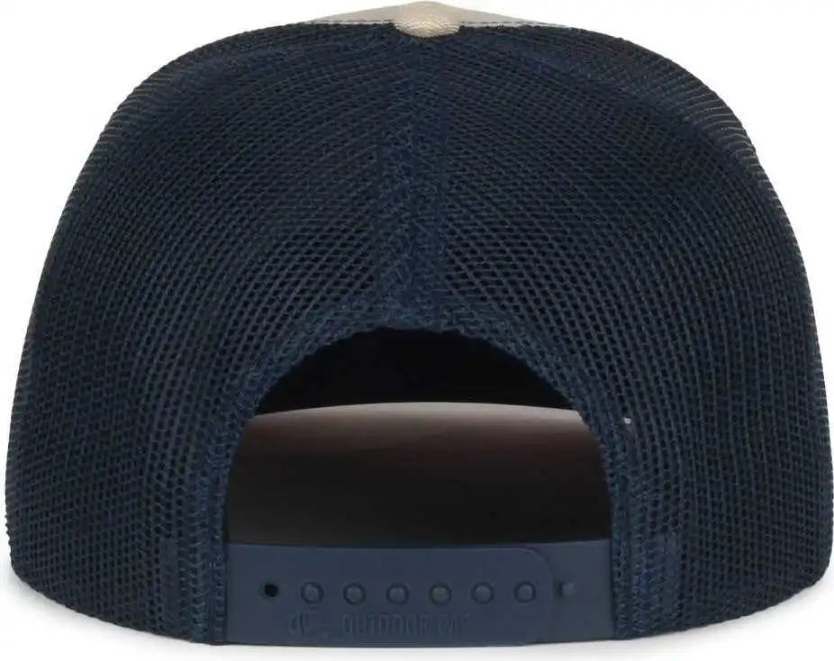 Oc Sports Oc771 Adjustable Mesh Back Cap Heathered Stone Navy Rust / Osfm