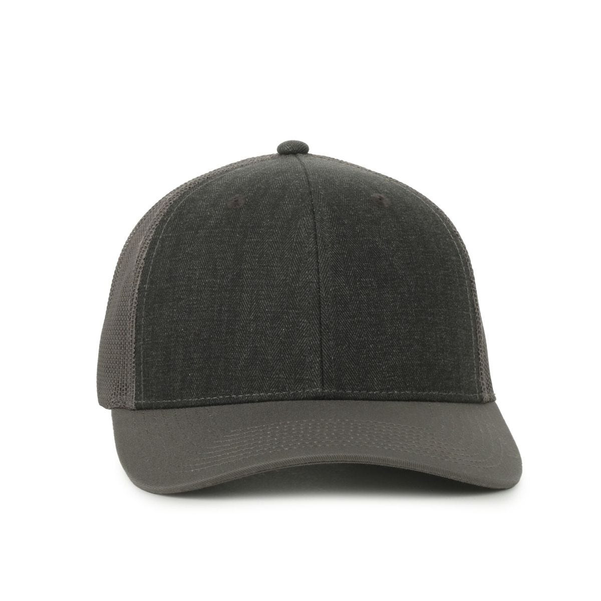 Oc Sports Oc771 Adjustable Mesh Back Cap - Herringbone Black Charcoal