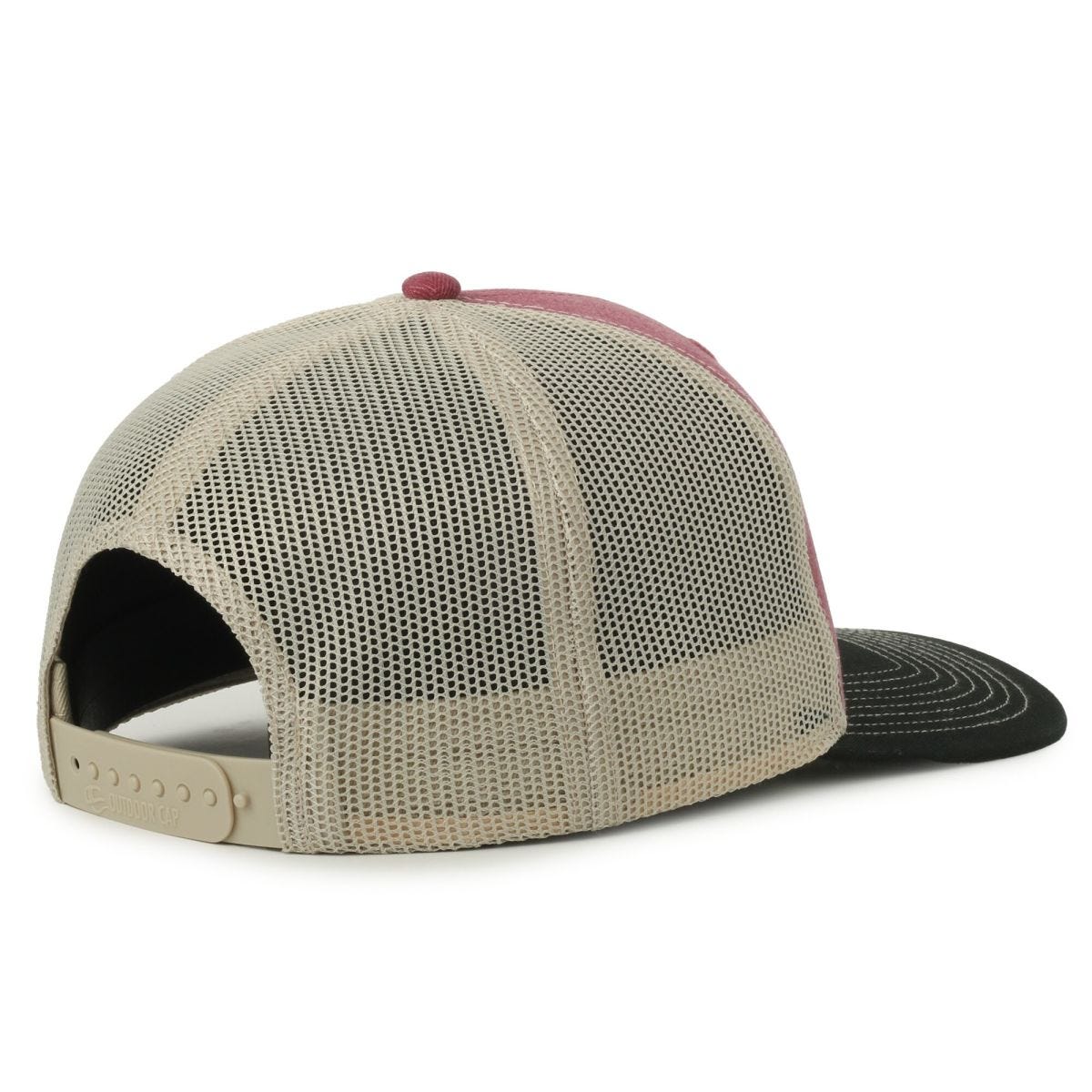 Oc Sports Oc771 Adjustable Mesh Back Cap - Herringbone Maroon Putty Black