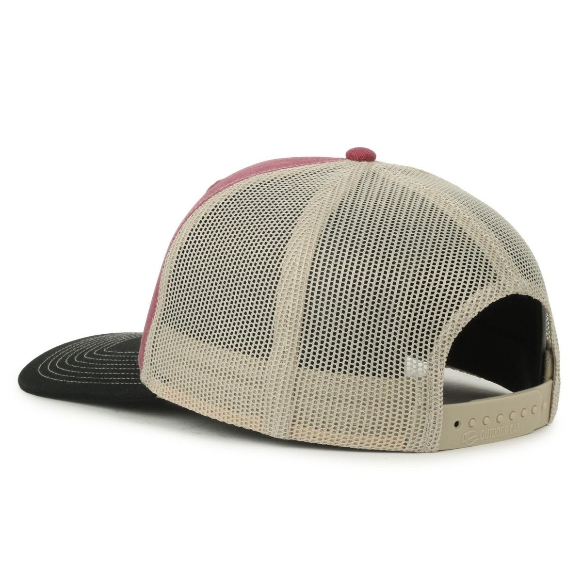 Oc Sports Oc771 Adjustable Mesh Back Cap - Herringbone Maroon Putty Black