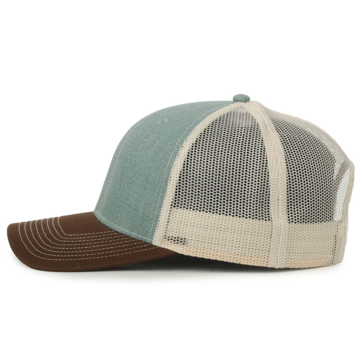 Oc Sports Oc771 Adjustable Mesh Back Cap - Herringbone Ocean Putty Brown