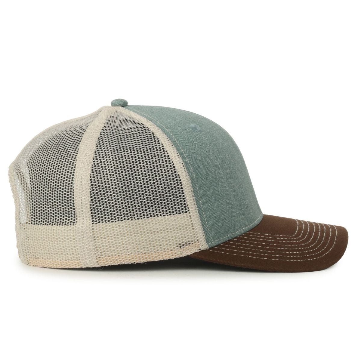 Oc Sports Oc771 Adjustable Mesh Back Cap - Herringbone Ocean Putty Brown