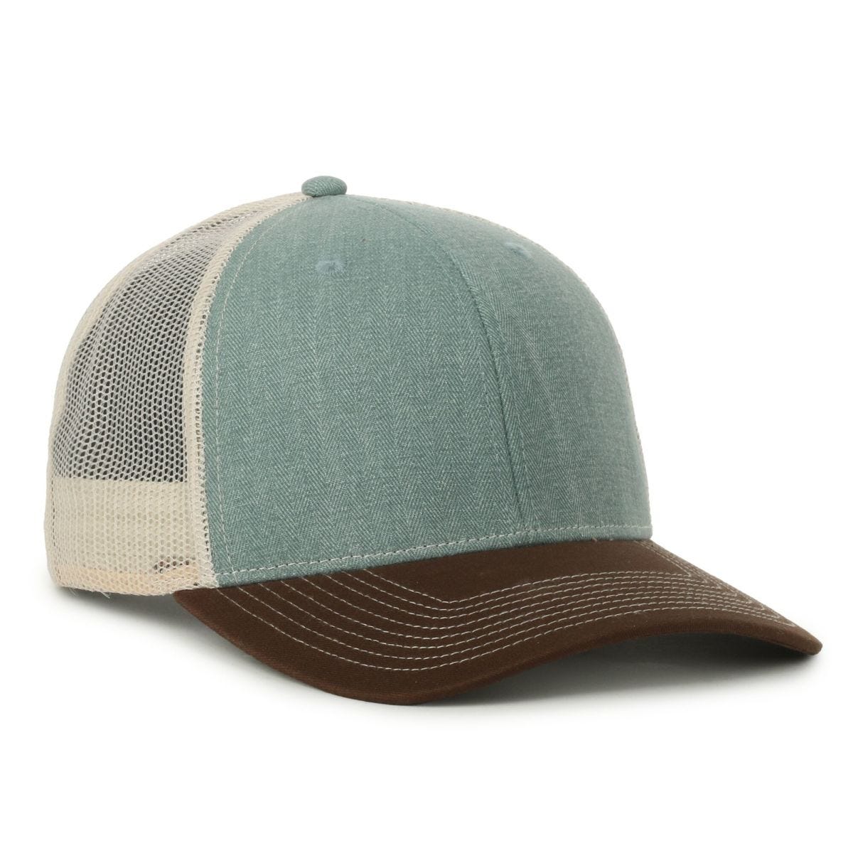 Oc Sports Oc771 Adjustable Mesh Back Cap - Herringbone Ocean Putty Brown