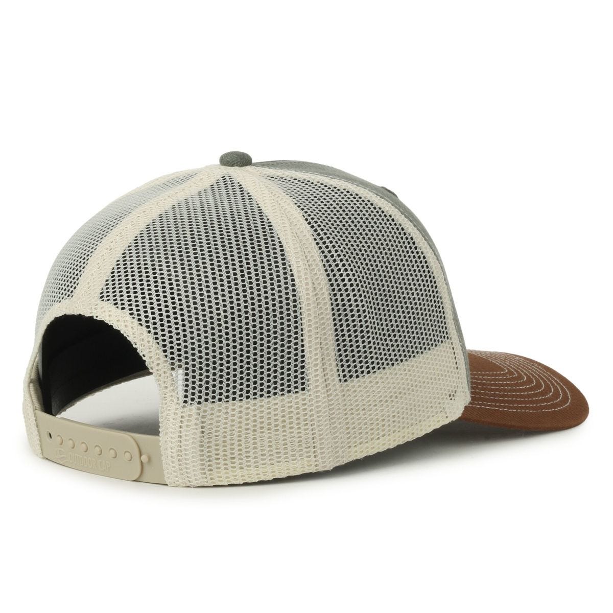 Oc Sports Oc771 Adjustable Mesh Back Cap - Herringbone Olive Putty Light Brown