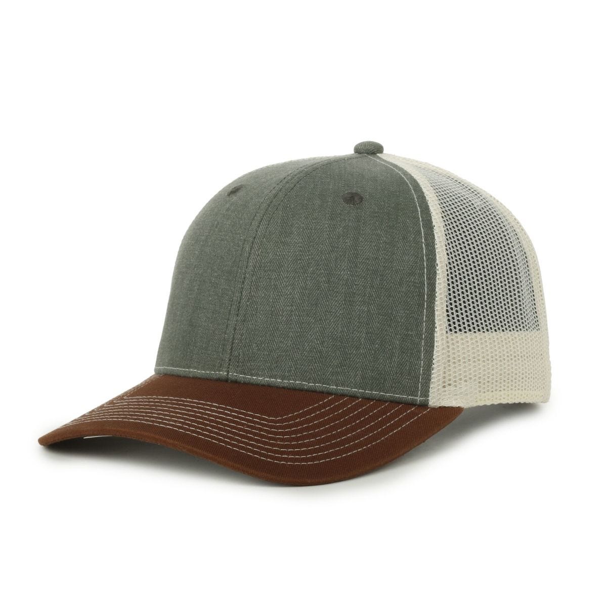 Oc Sports Oc771 Adjustable Mesh Back Cap - Herringbone Olive Putty Light Brown