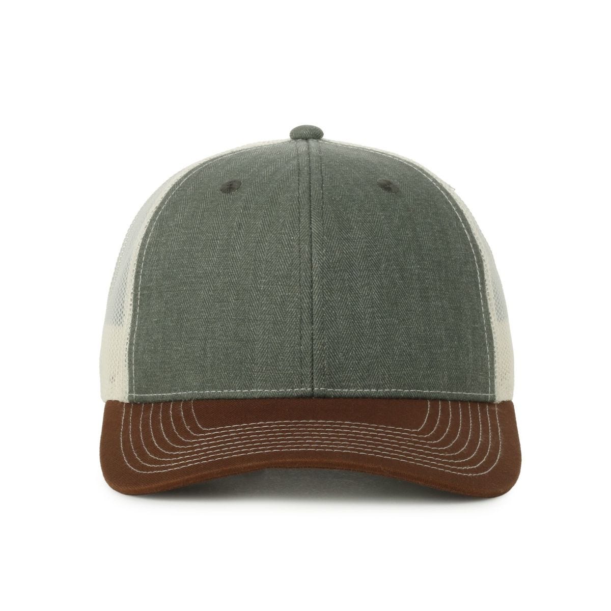 Oc Sports Oc771 Adjustable Mesh Back Cap - Herringbone Olive Putty Light Brown