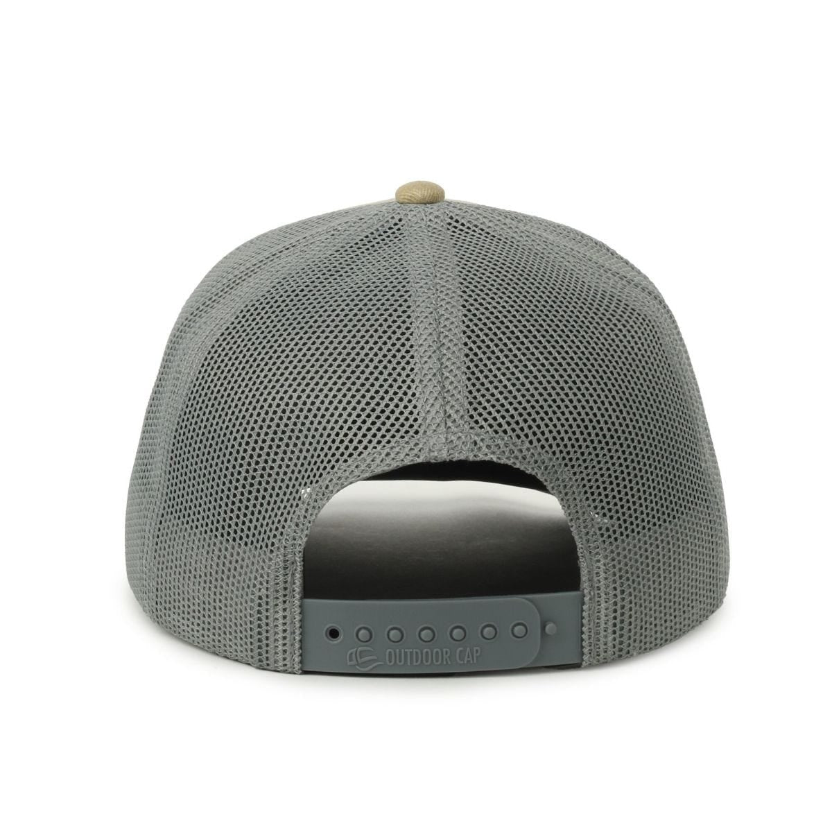 Oc Sports Oc771 Adjustable Mesh Back Cap - Herringbone Wheat Light Grey Navy