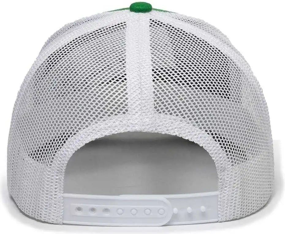 Oc Sports Oc771 Adjustable Mesh Back Cap - Kelly White - 6 7/8’’ - 7 1/2’’