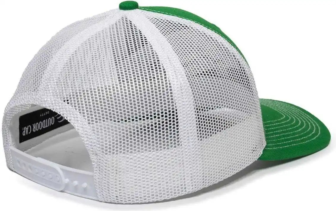 Oc Sports Oc771 Adjustable Mesh Back Cap - Kelly White - 6 7/8’’ - 7 1/2’’