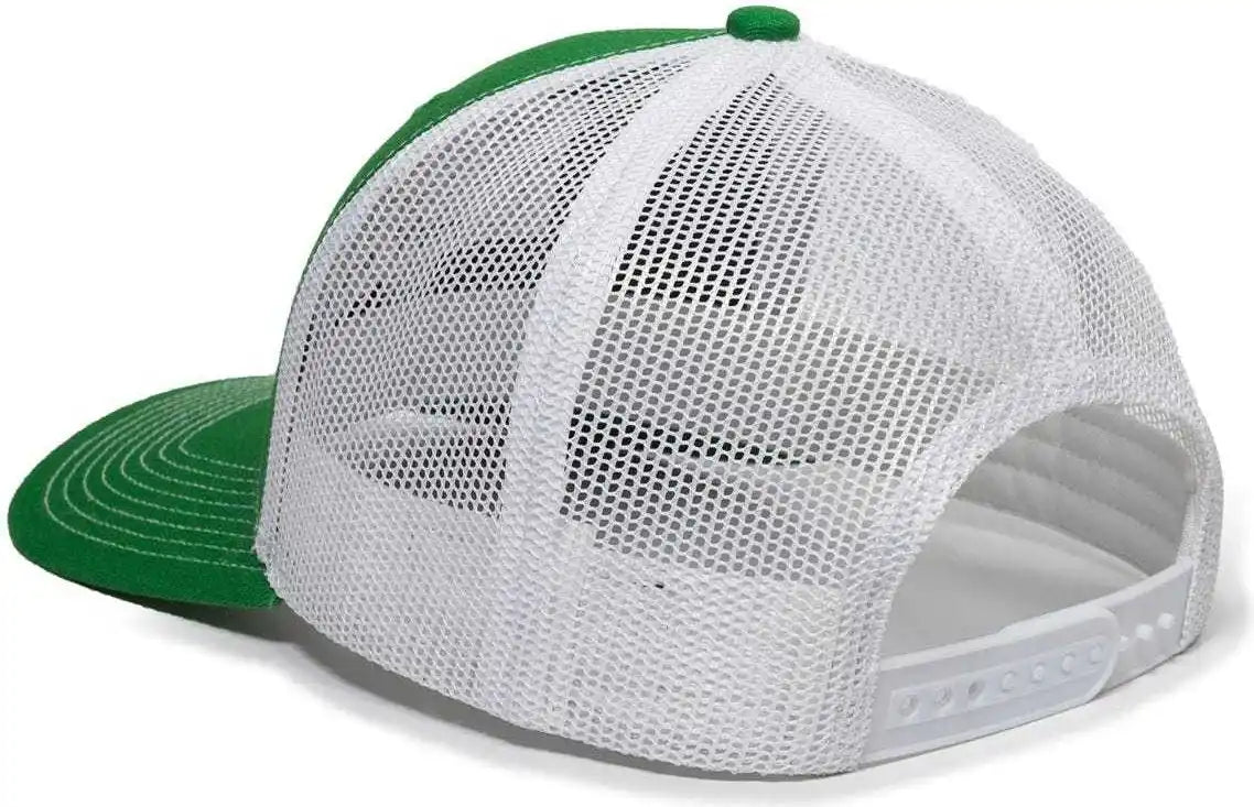 Oc Sports Oc771 Adjustable Mesh Back Cap - Kelly White - 6 7/8’’ - 7 1/2’’