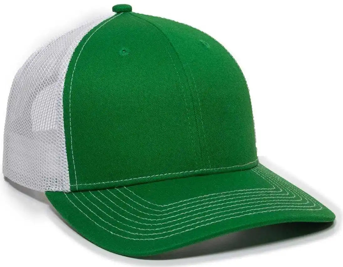 Oc Sports Oc771 Adjustable Mesh Back Cap - Kelly White - 6 7/8’’ - 7 1/2’’