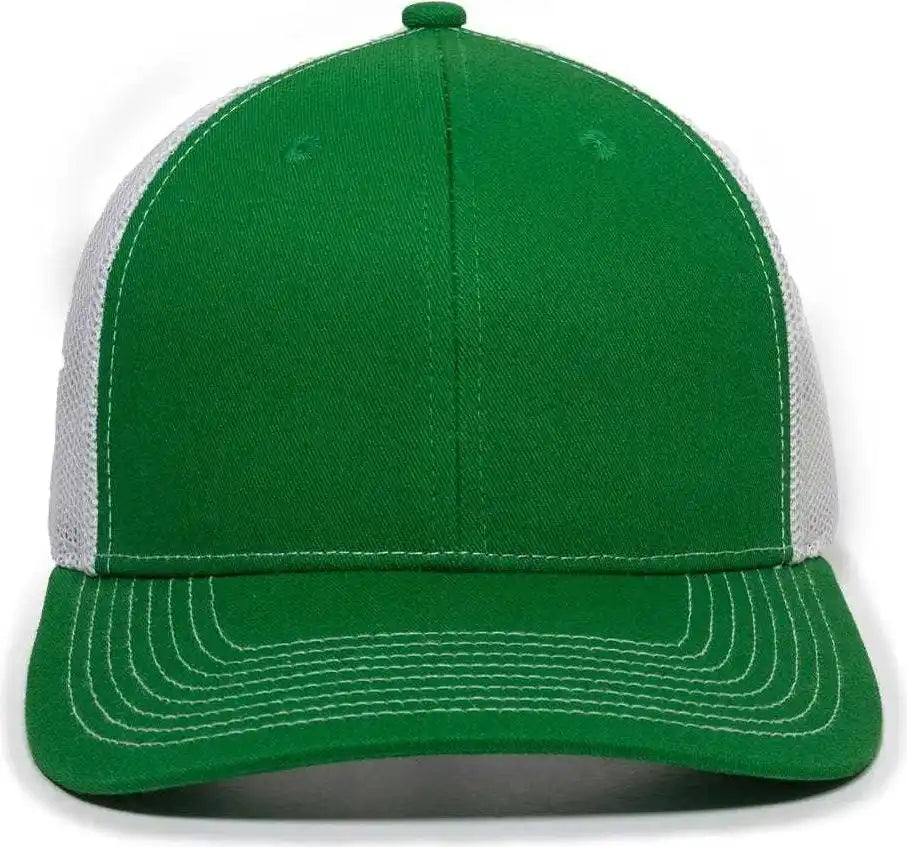 Oc Sports Oc771 Adjustable Mesh Back Cap - Kelly White - 6 7/8’’ - 7 1/2’’