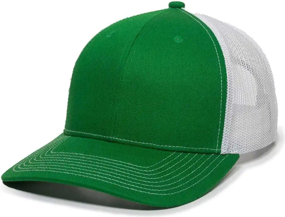 Oc Sports Oc771 Adjustable Mesh Back Cap - Kelly White - 6 7/8’’ - 7 1/2’’