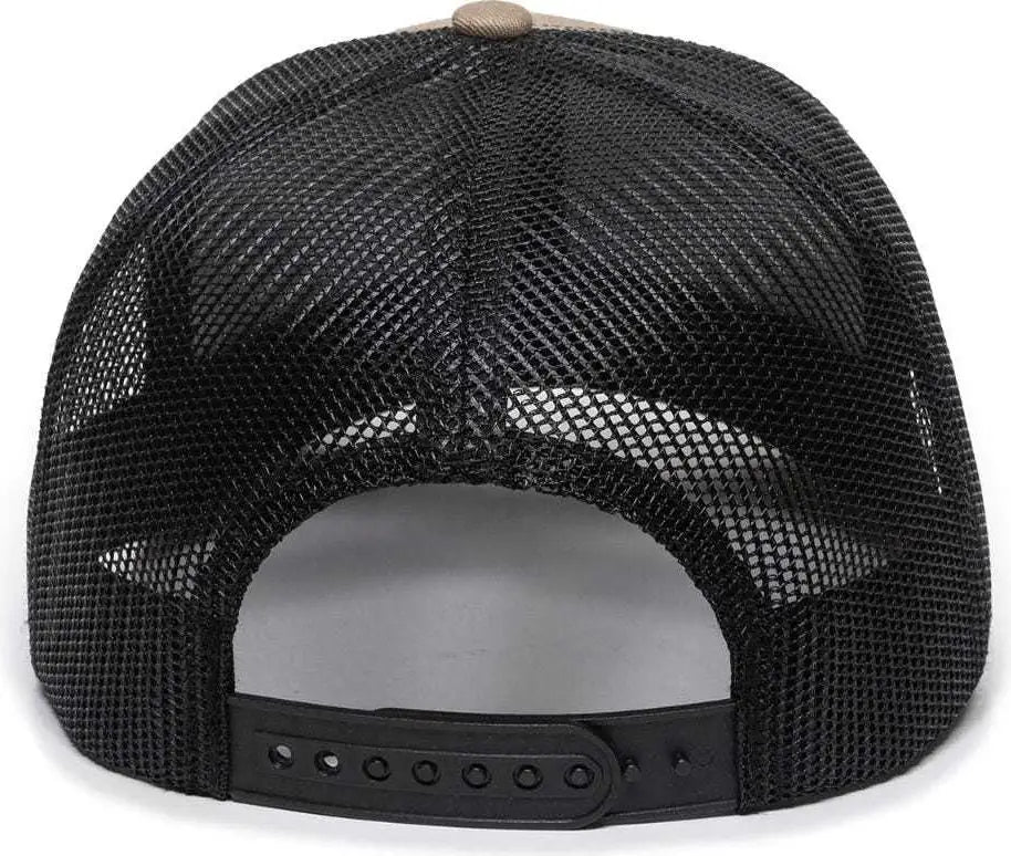 Oc Sports Oc771 Adjustable Mesh Back Cap - Khaki Black
