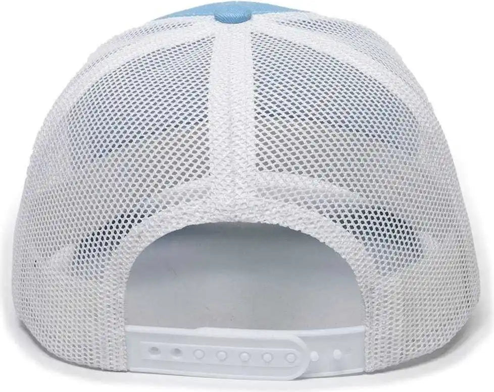 Oc Sports Oc771 Adjustable Mesh Back Cap - Light Blue White - Columbia / 6 7/8’’ - 7 1/2’’