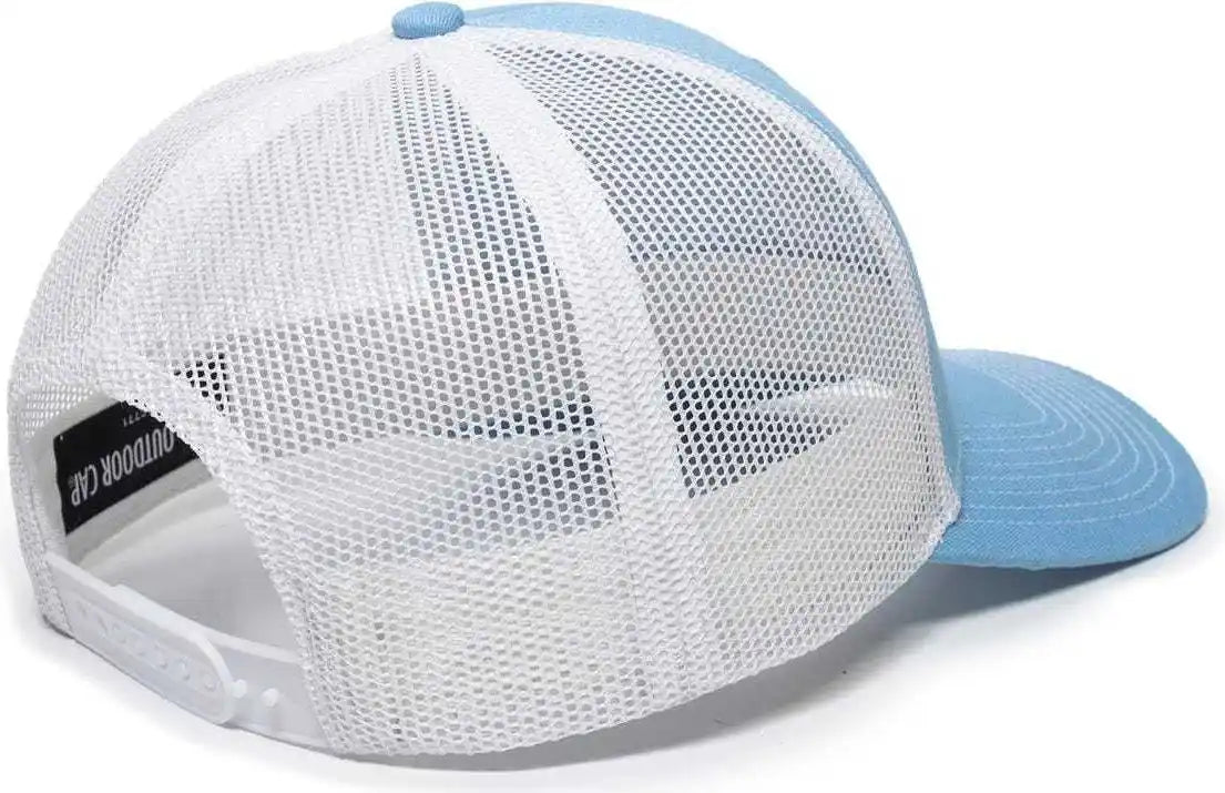 Oc Sports Oc771 Adjustable Mesh Back Cap - Light Blue White - Columbia / 6 7/8’’ - 7 1/2’’