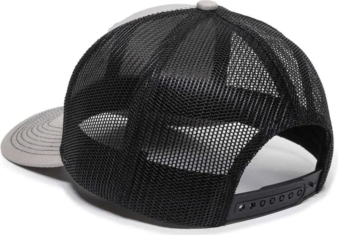 Oc Sports Oc771 Adjustable Mesh Back Cap - Light Gray Black - 6 7/8’’ - 7 1/2’’