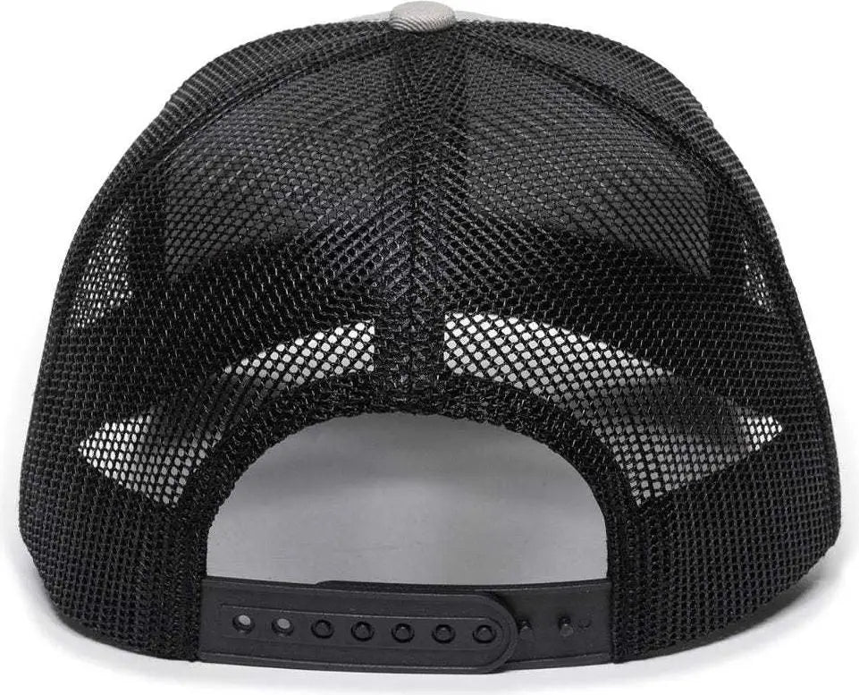 Oc Sports Oc771 Adjustable Mesh Back Cap - Light Gray Black - 6 7/8’’ - 7 1/2’’