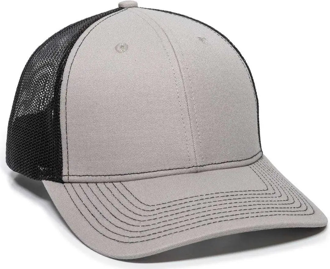 Oc Sports Oc771 Adjustable Mesh Back Cap - Light Gray Black - 6 7/8’’ - 7 1/2’’