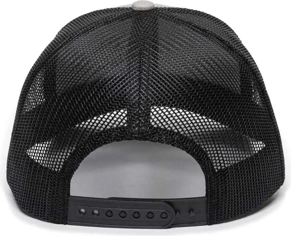 Oc Sports Oc771 Adjustable Mesh Back Cap - Light Gray Black - 6 7/8’’ - 7 1/2’’