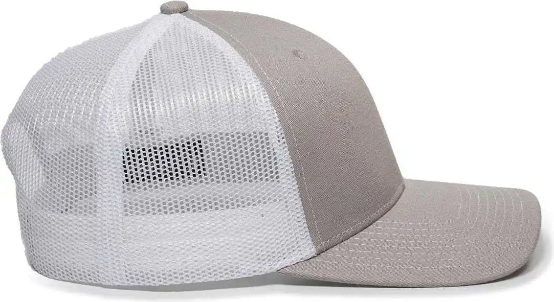 Oc Sports Oc771 Adjustable Mesh Back Cap - Light Gray White - 6 7/8’’ - 7 1/2’’