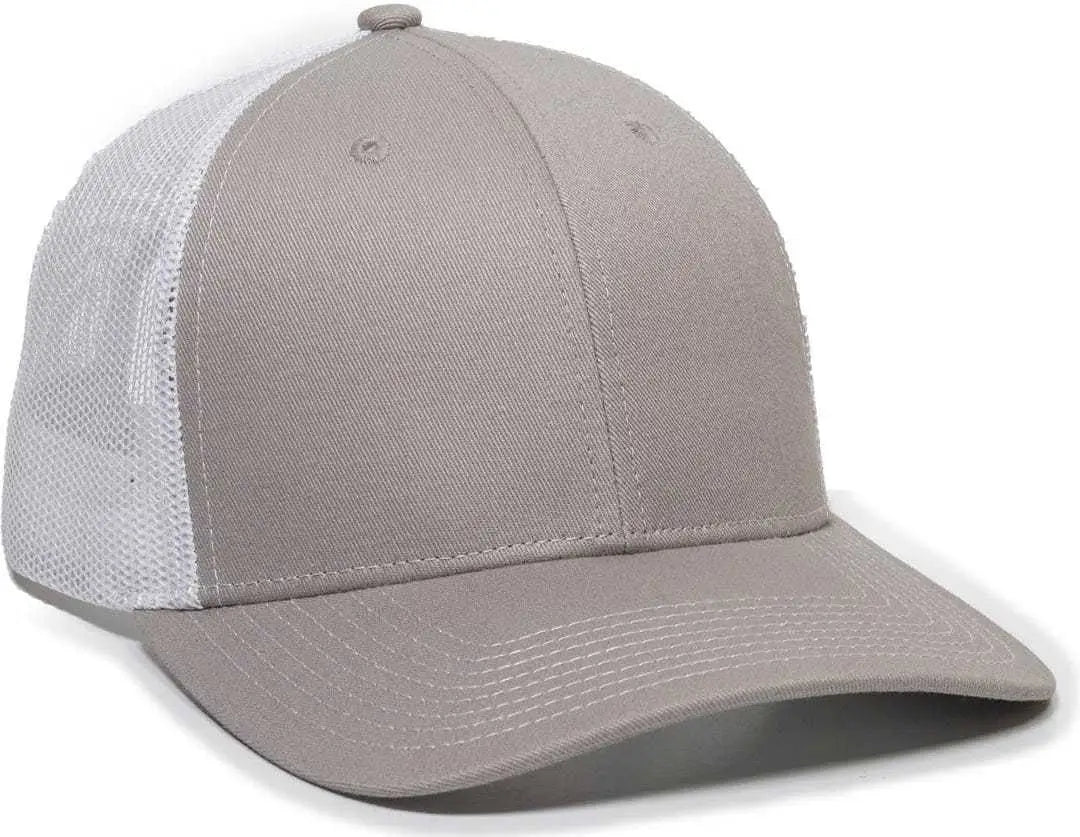 Oc Sports Oc771 Adjustable Mesh Back Cap - Light Gray White - 6 7/8’’ - 7 1/2’’