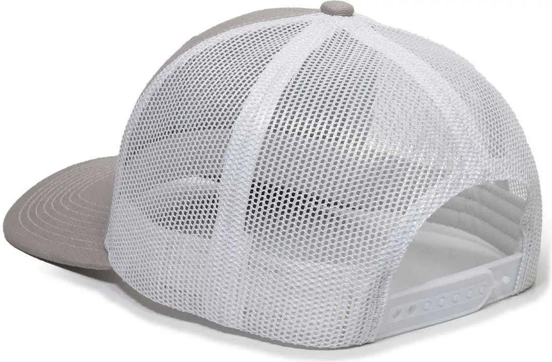 Oc Sports Oc771 Adjustable Mesh Back Cap - Light Gray White - 6 7/8’’ - 7 1/2’’